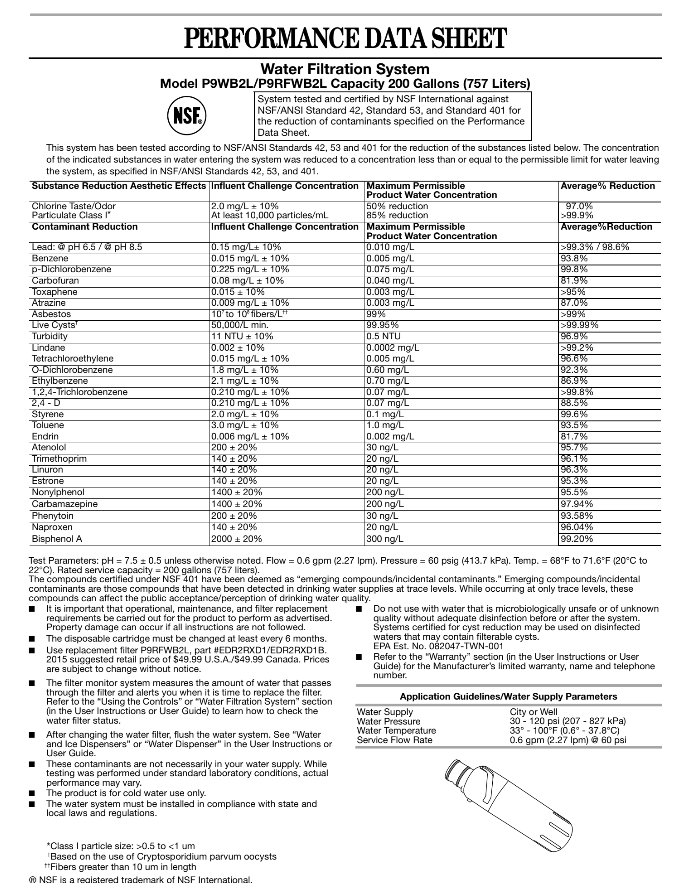 everydrop by Whirlpool Ice and Water Refrigerator Filter 2, EDR2RXD1, Single-Pack