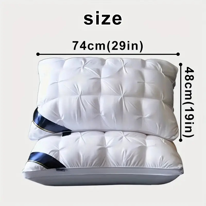 2 pcs Luxury Hotel Quality Pillow: 19x29 Inches, Premium Down Alternative Fill