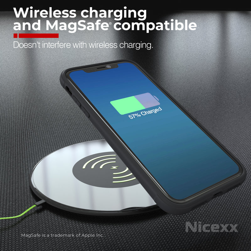 Designed for iPhone 11 Case with Carbon Fiber Pattern, 12ft. Drop Tested, Wireless Charging Compatible - Black