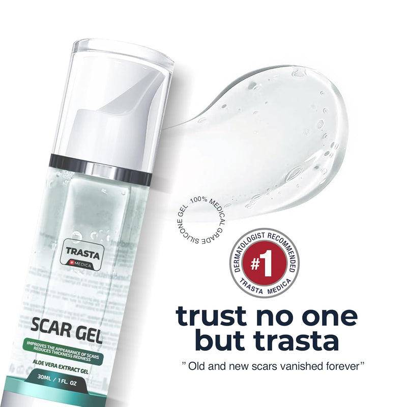 Advanced Scar Gel -Extract Aloe-Silicone Gel for Scars-New Old Scars for Surgical Scars,Stretch Marks,Burn,Keloid,C-Section,Acne, 1oz (30g)
