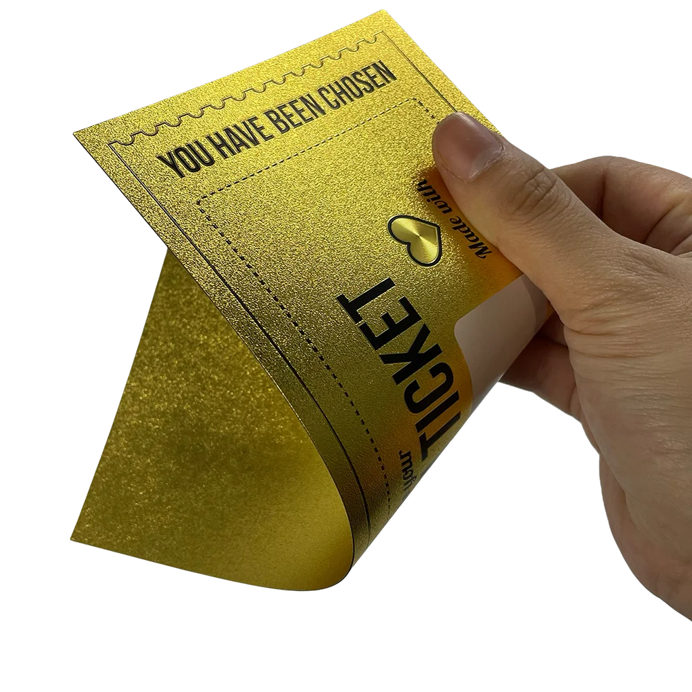 Golden Ticket Scratch Card – Surprise Gift Voucher for Parties & Special Occasions