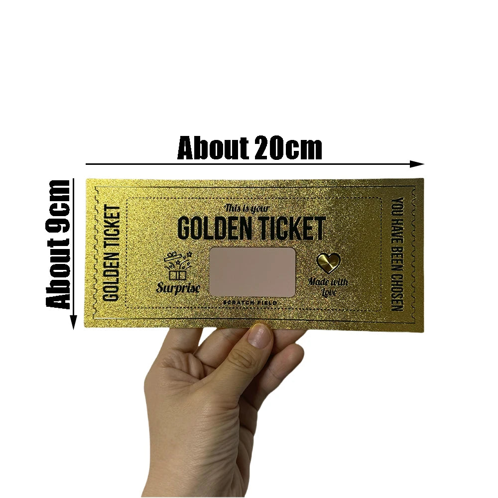 Golden Ticket Scratch Card – Surprise Gift Voucher for Parties & Special Occasions