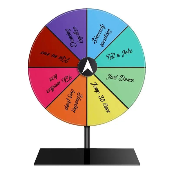 Dry Erase Prize Wheel Spinner – Tabletop Spin Game for Giveaways & Events