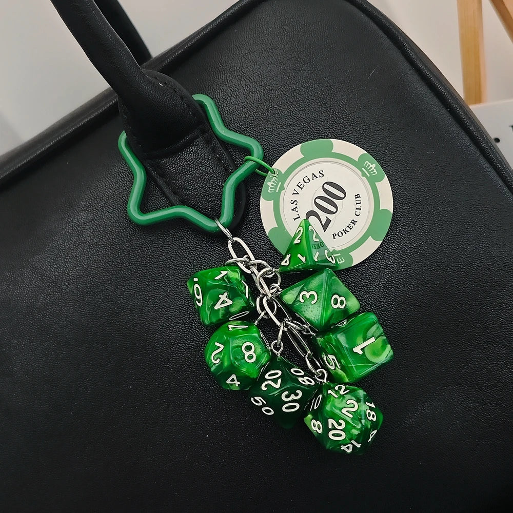 Gambling Dice Keychain – Vegas Style Lucky Charm Key Ring Gift for Men