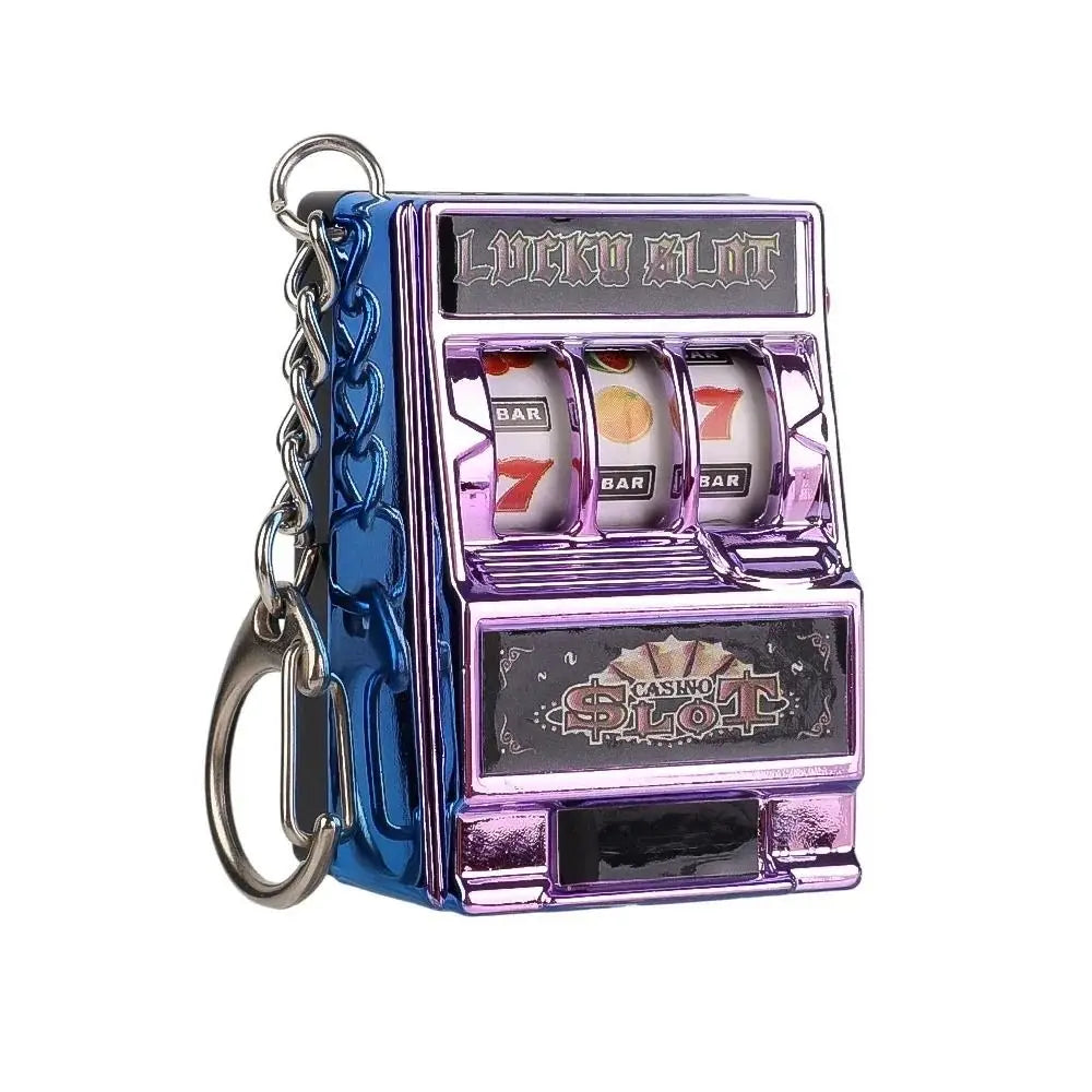 Mini Slot Machine Keychain – Lucky Jackpot Retro Spinner Toy & Key Holder