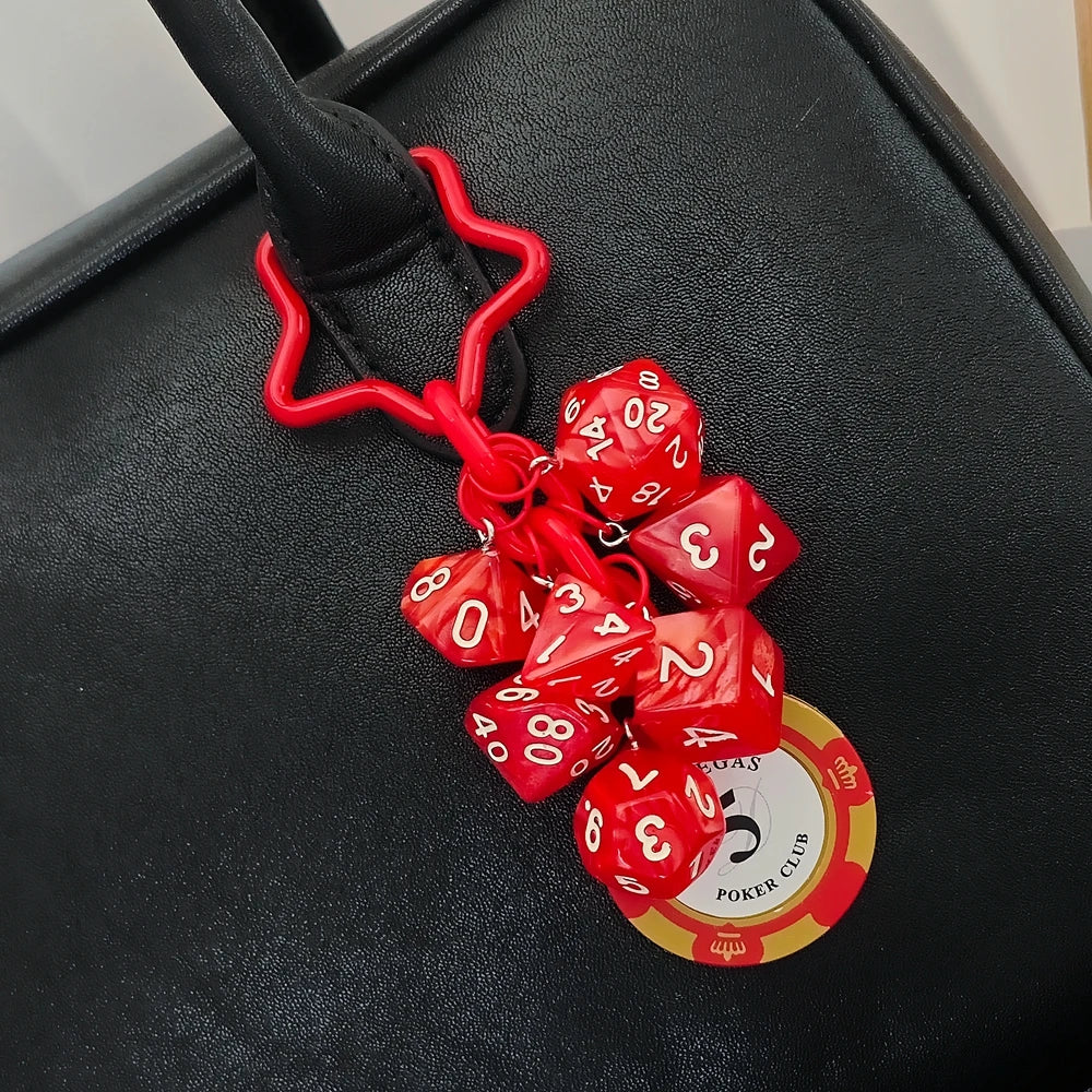 Gambling Dice Keychain – Vegas Style Lucky Charm Key Ring Gift for Men