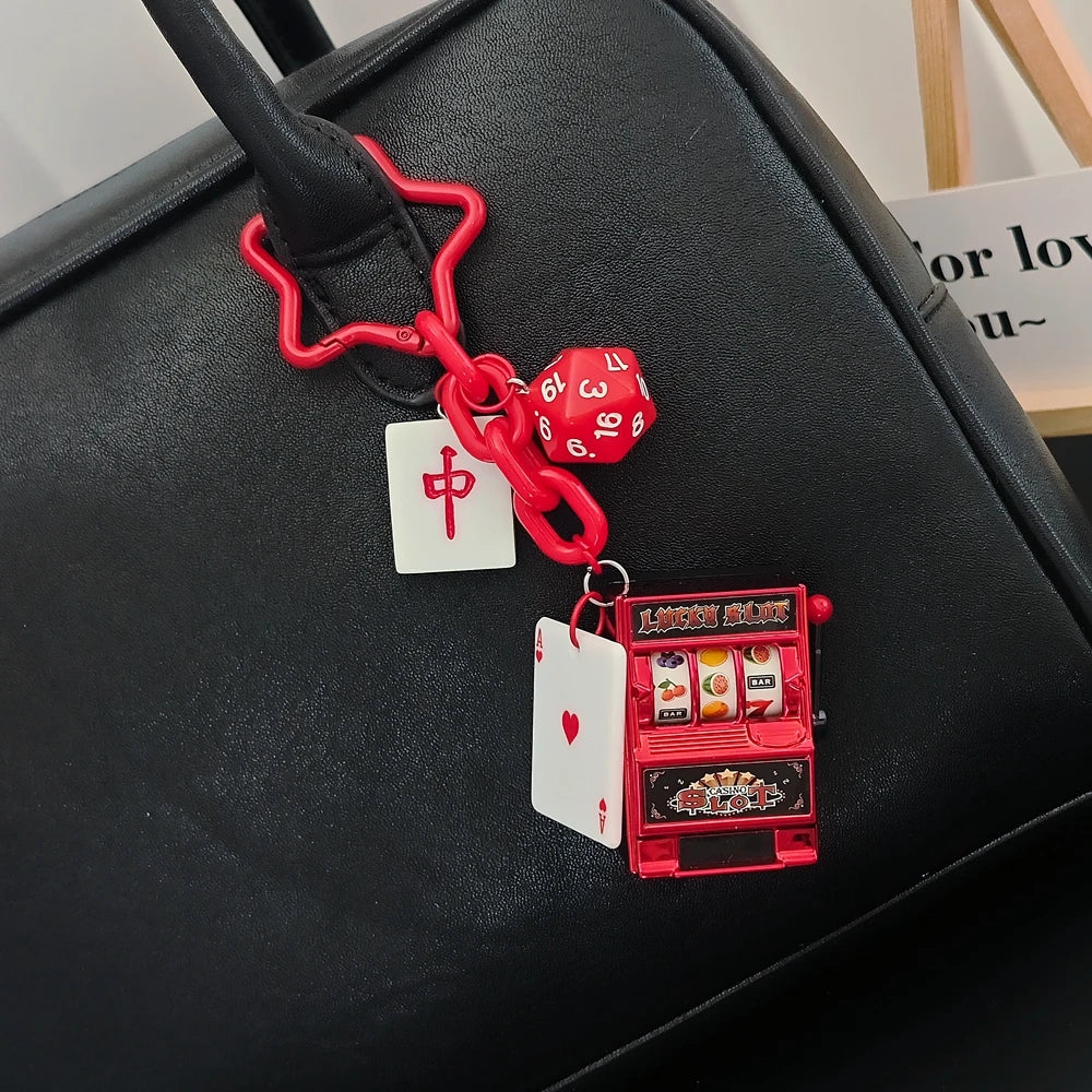 Gambling Dice Keychain – Vegas Style Lucky Charm Key Ring Gift for Men