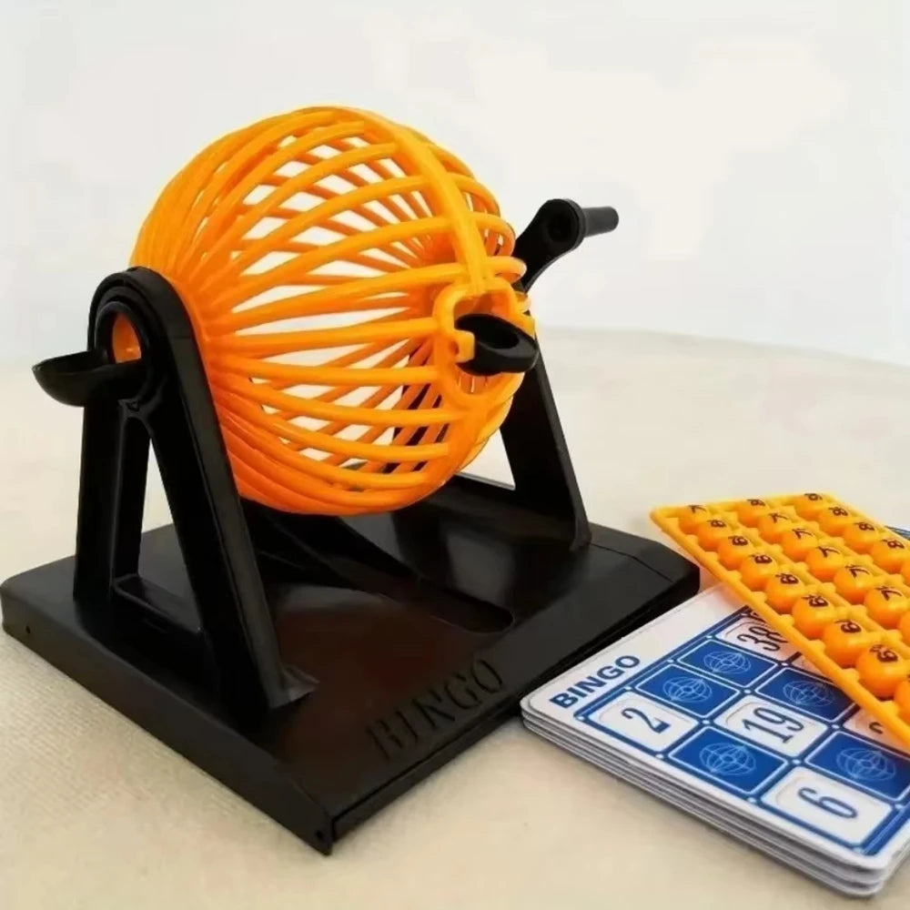 Deluxe Bingo Game Set with Cage – Lottery Machine & Chips for Family Game Night