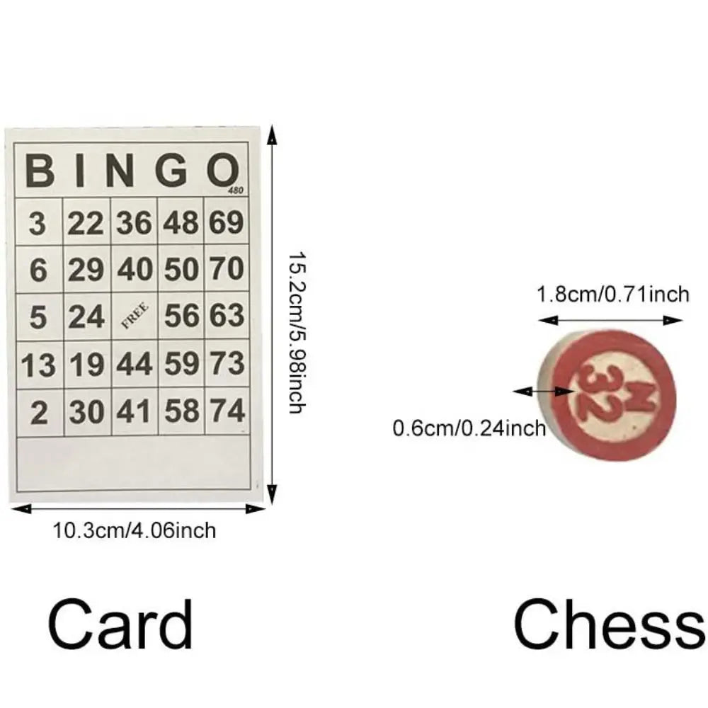 Reusable Bingo Cards Set – Number Game Accessories for Family & Party Fun