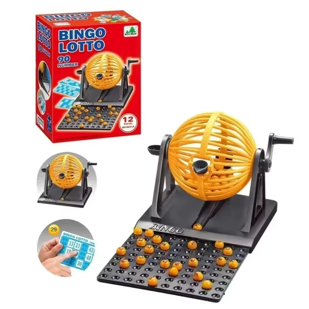 Deluxe Bingo Game Set with Cage – Lottery Machine & Chips for Family Game Night