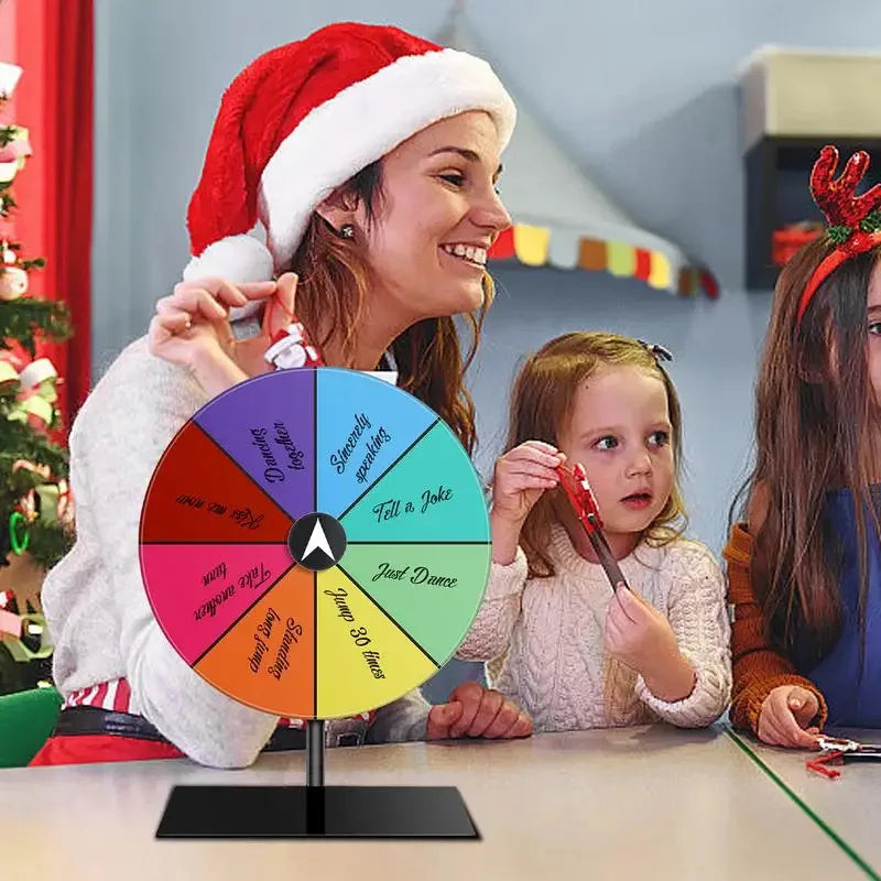 Dry Erase Prize Wheel Spinner – Tabletop Spin Game for Giveaways & Events