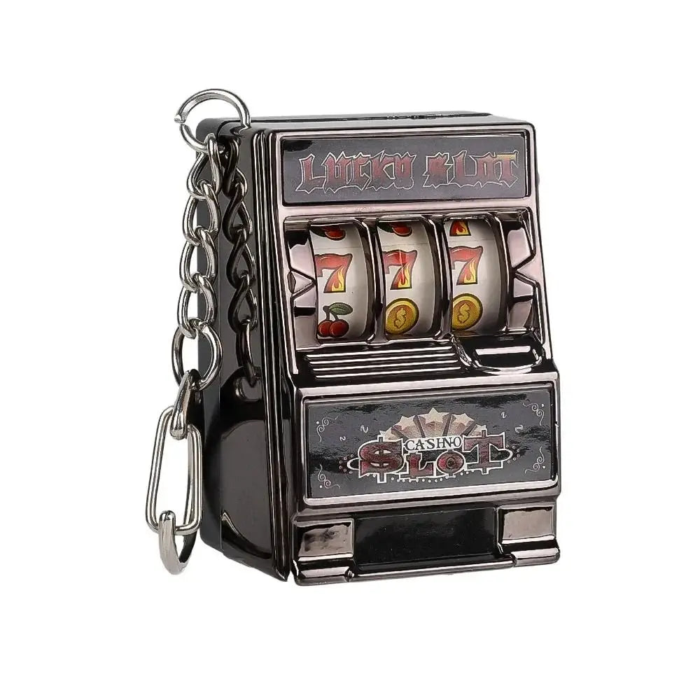 Mini Slot Machine Keychain – Lucky Jackpot Retro Spinner Toy & Key Holder