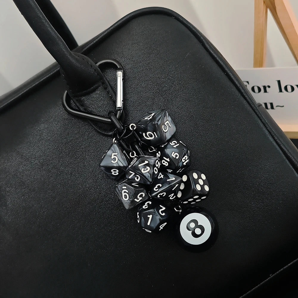 Gambling Dice Keychain – Vegas Style Lucky Charm Key Ring Gift for Men