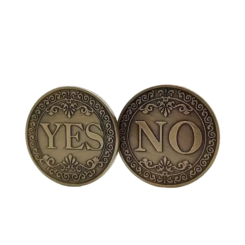YES / NO Decision Coin – Metal Lucky Flip Coin for Fun Choices & Gifts