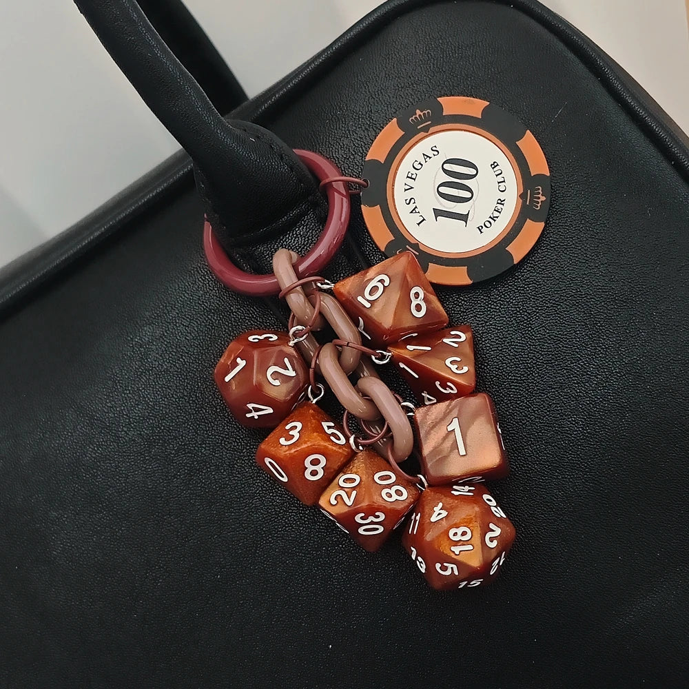 Gambling Dice Keychain – Vegas Style Lucky Charm Key Ring Gift for Men
