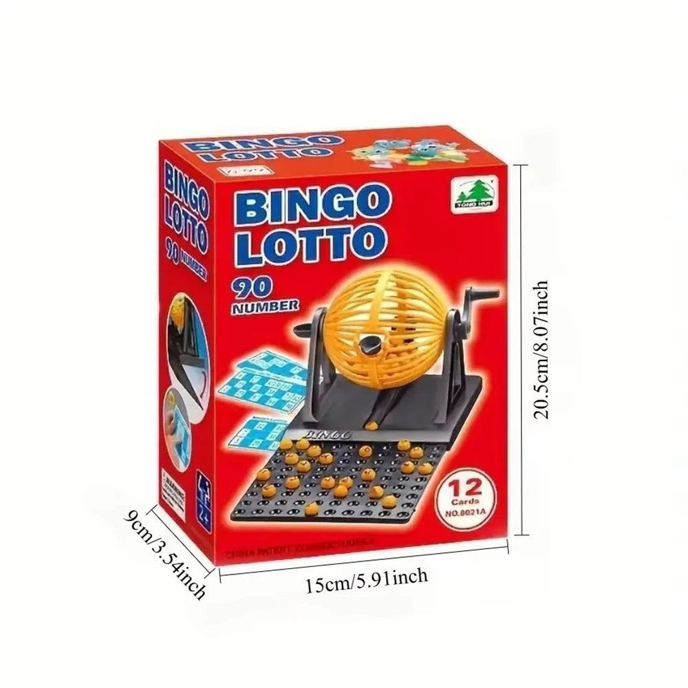 Deluxe Bingo Game Set with Cage – Lottery Machine & Chips for Family Game Night