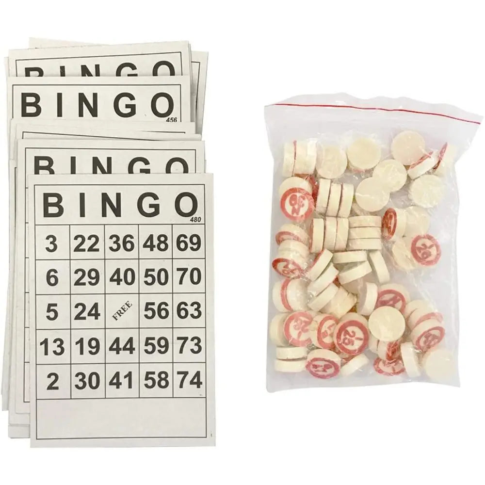 Reusable Bingo Cards Set – Number Game Accessories for Family & Party Fun