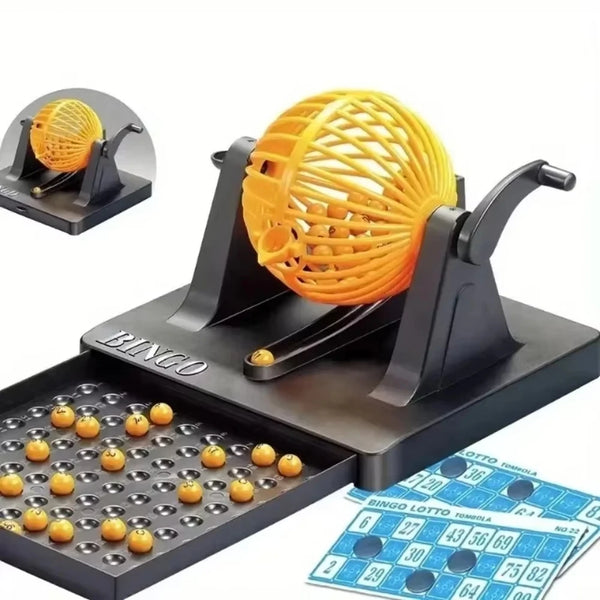 Deluxe Bingo Game Set with Cage – Lottery Machine & Chips for Family Game Night