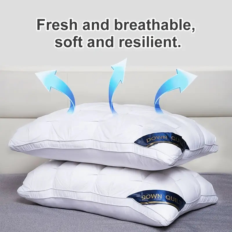 2 pcs Luxury Hotel Quality Pillow: 19x29 Inches, Premium Down Alternative Fill